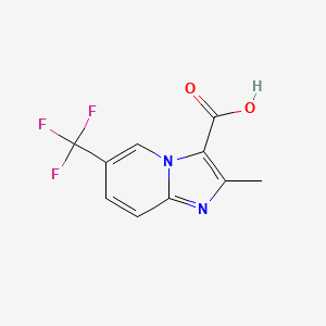 molecular formula C10H7F3N2O2 B7846908 2-Methyl-6-(trifluoromethyl)imidazo[1,2-a]pyridine-3-carboxylic acid 