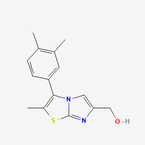 molecular formula C15H16N2OS B7846930 [3-(3,4-Dimethylphenyl)-2-methylimidazo[2,1-b][1,3]thiazol-6-yl]methanol 