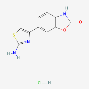 molecular formula C10H8ClN3O2S B7846931 6-(2-Aminothiazol-4-yl)benzo[d]oxazol-2(3H)-one hydrochloride 