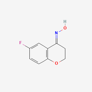 molecular formula C9H8FNO2 B7847036 6-Fluoro-4-chromanone oxime 
