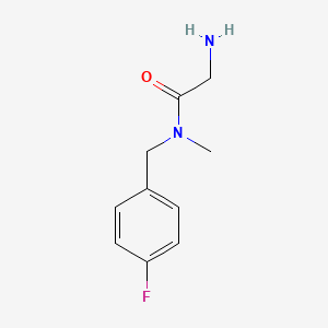molecular formula C10H13FN2O B7847046 2-Amino-N-(4-fluoro-benzyl)-N-methyl-acetamide 