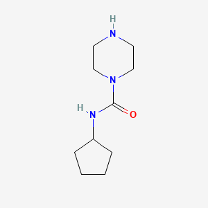 molecular formula C10H19N3O B7847063 N-环戊基哌嗪-1-甲酰胺 