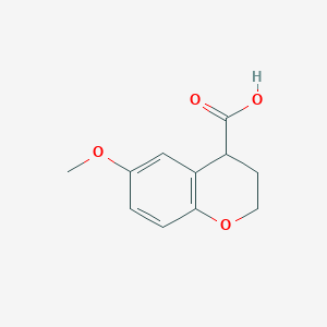 molecular formula C11H12O4 B7847086 6-Methoxychroman-4-carboxylic acid 