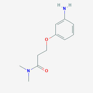 molecular formula C11H16N2O2 B7847101 3-(3-aminophenoxy)-N,N-dimethylpropanamide 