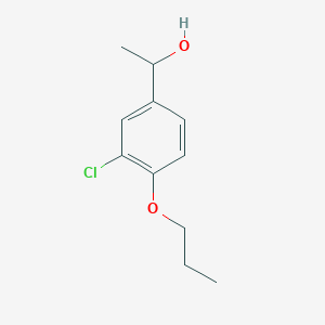 molecular formula C11H15ClO2 B7847128 1-(3-Chloro-4-propoxyphenyl)ethanol 