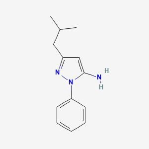 molecular formula C13H17N3 B7847139 3-Isobutyl-1-phenyl-1H-pyrazol-5-amine 