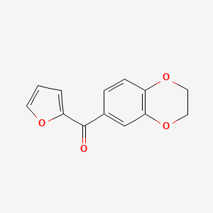 molecular formula C13H10O4 B7847227 (2,3-Dihydrobenzo[b][1,4]dioxin-6-yl)(furan-2-yl)methanone 