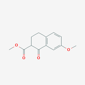 molecular formula C13H14O4 B7847256 Methyl 7-methoxy-1-oxo-1,2,3,4-tetrahydronaphthalene-2-carboxylate 