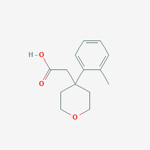 molecular formula C14H18O3 B7847262 2-(4-o-Tolyl-tetrahydro-2H-pyran-4-yl)acetic acid 