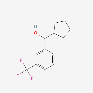 molecular formula C13H15F3O B7847269 Cyclopentyl [3-(trifluoromethyl)phenyl]methanol 