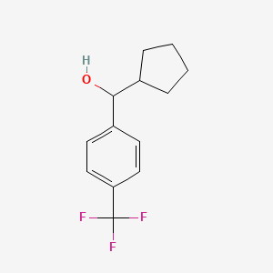 molecular formula C13H15F3O B7847274 Cyclopentyl [4-(trifluoromethyl)phenyl]methanol 