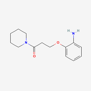 molecular formula C14H20N2O2 B7847293 3-(2-Aminophenoxy)-1-(piperidin-1-yl)propan-1-one 