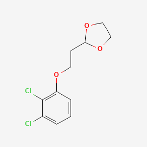 molecular formula C11H12Cl2O3 B7847325 2-(2-(2,3-Dichlorophenoxy)ethyl)-1,3-dioxolane 