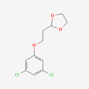 molecular formula C11H12Cl2O3 B7847330 2-[2-(3,5-Dichloro-phenoxy)ethyl]-1,3-dioxolane 