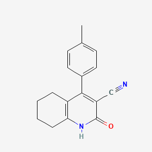 molecular formula C17H16N2O B7847336 4-(4-Methylphenyl)-2-oxo-1,2,5,6,7,8-hexahydroquinoline-3-carbonitrile 