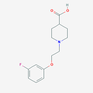 molecular formula C14H18FNO3 B7847341 1-(2-(3-Fluorophenoxy)ethyl)piperidine-4-carboxylic acid 