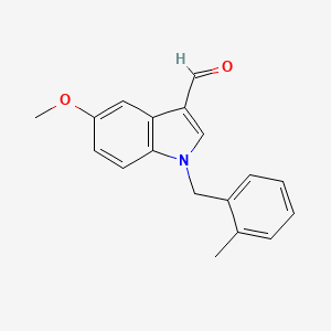 molecular formula C18H17NO2 B7847390 5-methoxy-1-(2-methylbenzyl)-1H-indole-3-carbaldehyde 