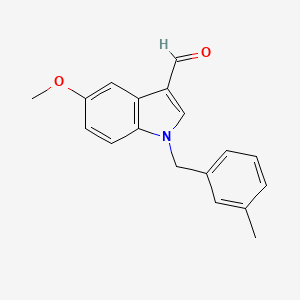 molecular formula C18H17NO2 B7847391 5-methoxy-1-(3-methylbenzyl)-1H-indole-3-carbaldehyde 