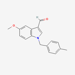molecular formula C18H17NO2 B7847397 5-methoxy-1-(4-methylbenzyl)-1H-indole-3-carbaldehyde 