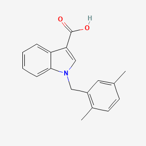 molecular formula C18H17NO2 B7847399 1-(2,5-dimethylbenzyl)-1H-indole-3-carboxylic acid 