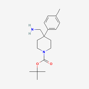molecular formula C18H28N2O2 B7847405 1-Boc-4-(4-methylphenyl)-4-(aminomethyl)piperidine 