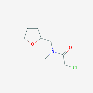 molecular formula C8H14ClNO2 B7847425 2-chloro-N-methyl-N-(oxolan-2-ylmethyl)acetamide 