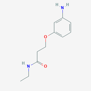 molecular formula C11H16N2O2 B7847481 3-(3-aminophenoxy)-N-ethylpropanamide 