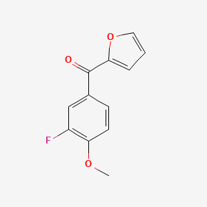 molecular formula C12H9FO3 B7847510 2-(3-Fluoro-4-methoxybenzoyl)furan 