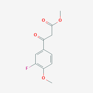 molecular formula C11H11FO4 B7847521 Methyl 3-(3-fluoro-4-methoxyphenyl)-3-oxopropanoate 