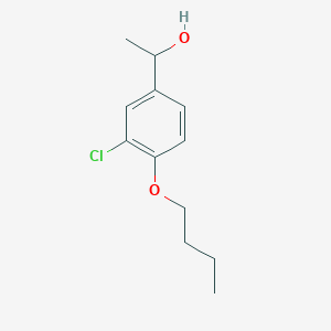 molecular formula C12H17ClO2 B7847548 1-(4-n-Butoxy-3-chlorophenyl)ethanol 