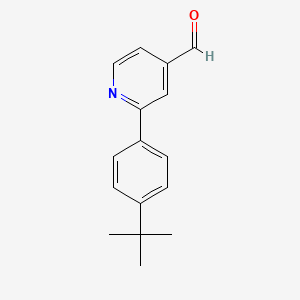 molecular formula C16H17NO B7847587 2-(4-(Tert-butyl)phenyl)isonicotinaldehyde 