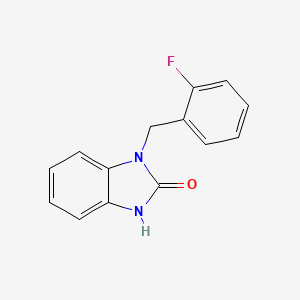 molecular formula C14H11FN2O B7847592 1-[(2-fluorophenyl)methyl]-2,3-dihydro-1H-1,3-benzodiazol-2-one 