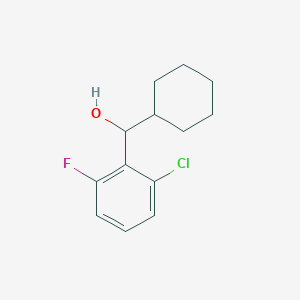 molecular formula C13H16ClFO B7847597 (2-Chloro-6-fluorophenyl)(cyclohexyl)methanol 