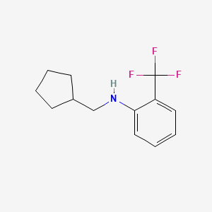 molecular formula C13H16F3N B7847605 N-(cyclopentylmethyl)-2-(trifluoromethyl)aniline 