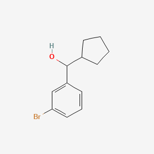 molecular formula C12H15BrO B7847620 (3-Bromophenyl)(cyclopentyl)methanol 