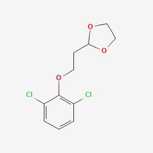 molecular formula C11H12Cl2O3 B7847645 2-[2-(2,6-Dichloro-phenoxy)ethyl]-1,3-dioxolane 