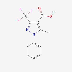 molecular formula C12H9F3N2O2 B7847653 5-甲基-1-苯基-3-(三氟甲基)-1H-吡唑-4-羧酸 