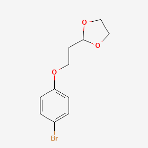 molecular formula C11H13BrO3 B7847654 2-(2-(4-Bromophenoxy)ethyl)-1,3-dioxolane 