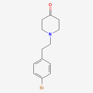 molecular formula C13H16BrNO B7847661 1-[2-(4-Bromophenyl)ethyl]piperidin-4-one 