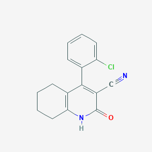 molecular formula C16H13ClN2O B7847678 4-(2-氯苯基)-2-氧代-1,2,5,6,7,8-六氢喹啉-3-腈 
