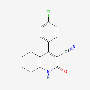molecular formula C16H13ClN2O B7847683 4-(4-Chlorophenyl)-2-hydroxy-5,6,7,8-tetrahydroquinoline-3-carbonitrile 