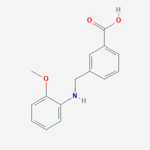 molecular formula C15H15NO3 B7847702 3-{[(2-Methoxyphenyl)amino]methyl}benzoic acid 