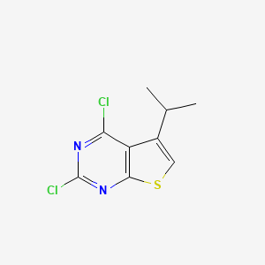 molecular formula C9H8Cl2N2S B7847740 2,4-Dichloro-5-isopropylthieno[2,3-d]pyrimidine 