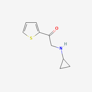 molecular formula C9H11NOS B7847760 2-Cyclopropylamino-1-thiophen-2-yl-ethanone 