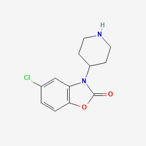 molecular formula C12H13ClN2O2 B7847784 5-chloro-3-(piperidin-4-yl)benzo[d]oxazol-2(3H)-one 