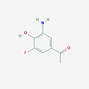molecular formula C8H8FNO2 B7847787 1-(3-Amino-5-fluoro-4-hydroxyphenyl)ethan-1-one 