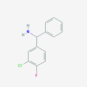 molecular formula C13H11ClFN B7847794 (3-Chloro-4-fluorophenyl)(phenyl)methanamine 