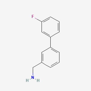 molecular formula C13H12FN B7847806 3'-Fluoro-biphenyl-3-methanamine CAS No. 600735-64-6