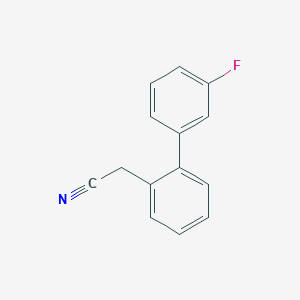 molecular formula C14H10FN B7847807 2-(3'-Fluoro-[1,1'-biphenyl]-2-yl)acetonitrile 