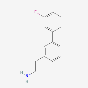 molecular formula C14H14FN B7847814 2-[3-(3-Fluorophenyl)phenyl]ethan-1-amine 